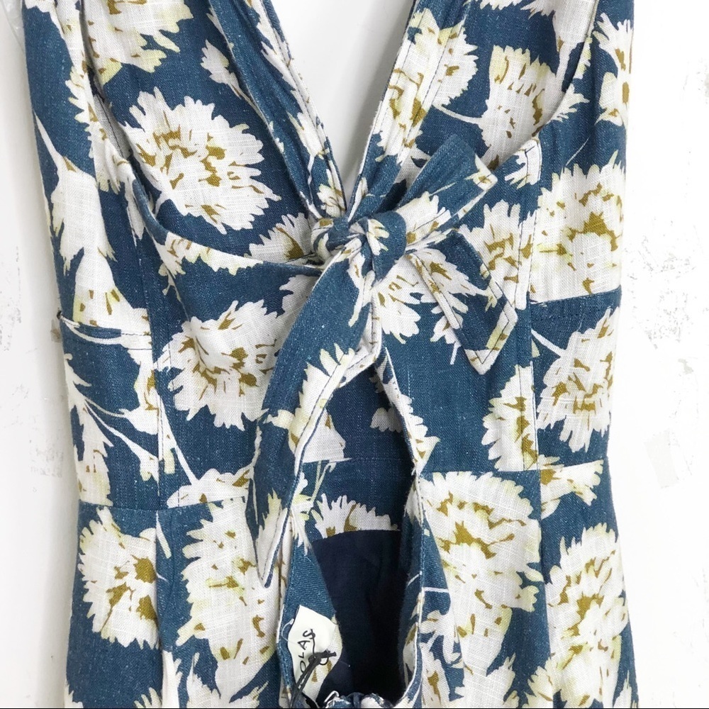 Nicholas Haisley Fan floral linen midi dress - Picture 4 of 12